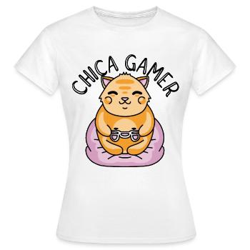 Chica Gamer Graphic Gaming Video Game Player Nerd - Frauen T-Shirt - Weiß - Vorne - AI Model Female 172 dark (172cm)