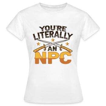Larp Npc Rpg Joueur de rôle Larper - T-shirt Femme - blanc - Devant - AI Model Female 172 dark (172cm)