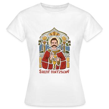 Philosophie de Saint Nietzsche - T-shirt Femme - blanc - Devant - AI Model Female 172 dark (172cm)