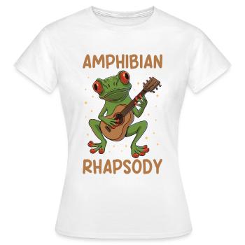 Roach Frog Guitare Amphibian Rhapsody - T-shirt Femme - blanc - Devant - AI Model Female 172 dark (172cm)