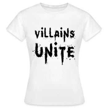 Les méchants unissent l’ère Vilain - T-shirt Femme - blanc - Devant - AI Model Female 172 dark (172cm)