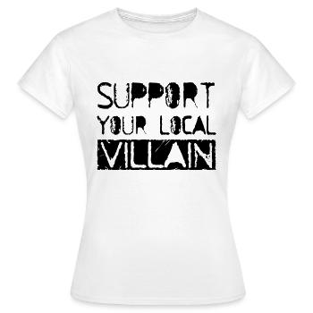 Rogue Age Support your local - Women's T-Shirt - white - Front - AI Model Female 172 dark (172cm)