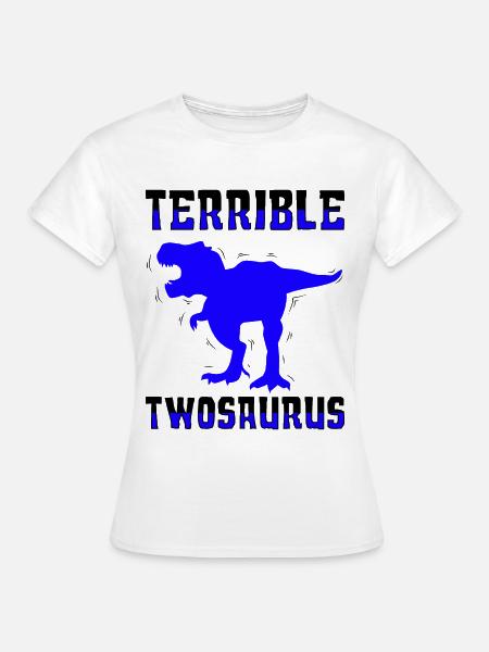 Schrecklicher Twosaurus - Frauen T-Shirt - Weiß