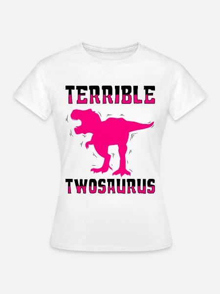 Schrecklicher Twosaurus - Frauen T-Shirt - Weiß