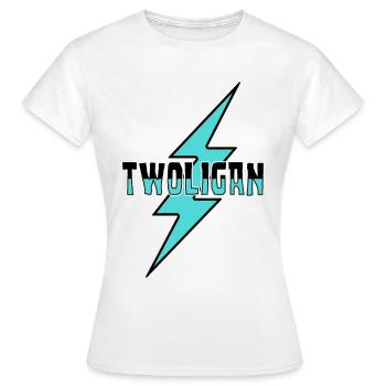 Twoligan Terrible Two - T-shirt Femme - blanc - Devant - AI Model Female 172 dark (172cm)