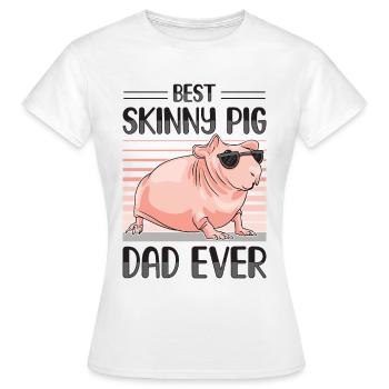 Cochon d’Inde sans poils Cochon maigre - T-shirt Femme - blanc - Devant - AI Model Female 172 dark (172cm)