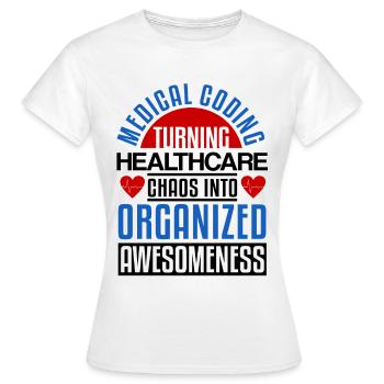 Medical Coder Profession Medical - Women's T-Shirt - white - Front - AI Model Female 172 dark (172cm)