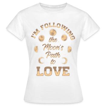 Astronomie Astronom Mondphase Romantik Sterne - Frauen T-Shirt - Weiß - Vorne - AI Model Female 172 dark (172cm)