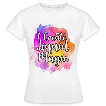 Painter Canvas Liquid Painting Art Paint - Women's T-Shirt - white - Front - AI Model Female 172 dark (172cm)
