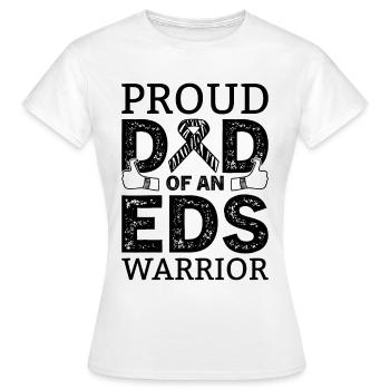 Zebrastreifen EDS-Bewusstseinsband - Frauen T-Shirt - Weiß - Vorne - AI Model Female 172 dark (172cm)