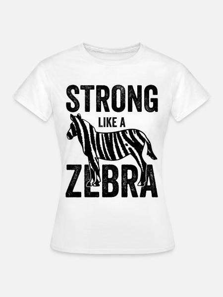 Zebrastreifen EDS-Bewusstseinsband - Frauen T-Shirt - Weiß