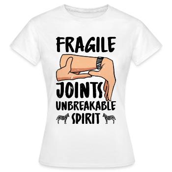 Zebrastreifen EDS Awareness Ribbon - Frauen T-Shirt - Weiß - Vorne - AI Model Female 172 dark (172cm)