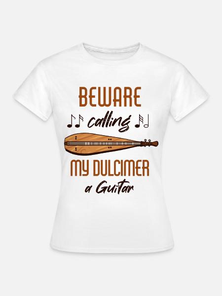 Musikinstrument, Musiker, Hackbrettspieler, - Frauen T-Shirt - Weiß