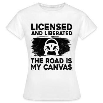 Permis de conduire passé Nouveau permis de conduire S - T-shirt Femme - blanc - Devant - AI Model Female 172 dark (172cm)