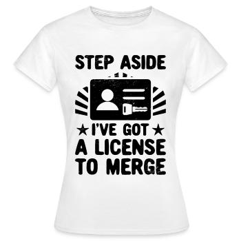 Permis de conduire passé Nouveau permis de conduire S - T-shirt Femme - blanc - Devant - AI Model Female 172 dark (172cm)
