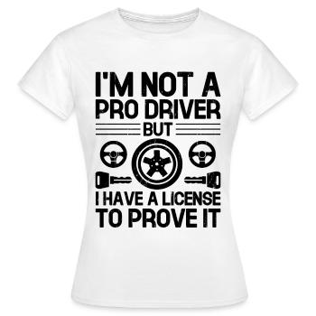 Permis de conduire passé Nouveau permis de conduire S - T-shirt Femme - blanc - Devant - AI Model Female 172 dark (172cm)