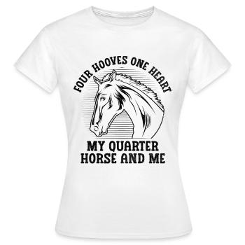 American Quarter Horse Equestrian Horse Lover Hors - T-shirt Femme - blanc - Devant - AI Model Female 172 dark (172cm)