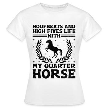 American Quarter Horse Equestrian Horse Lover Hors - T-shirt Femme - blanc - Devant - AI Model Female 172 dark (172cm)