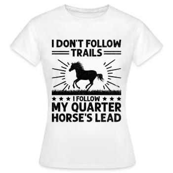 American Quarter Horse Equestrian Horse Lover Hors - T-shirt Femme - blanc - Devant - AI Model Female 172 dark (172cm)