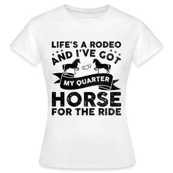 American Quarter Horse Equestrian Horse Lover Hors - T-shirt Femme - blanc - Devant - AI Model Female 172 dark (172cm)