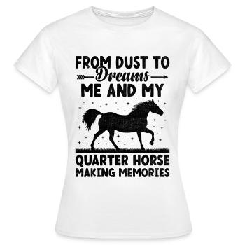 American Quarter Horse Equestrian Horse Lover Hors - T-shirt Femme - blanc - Devant - AI Model Female 172 dark (172cm)