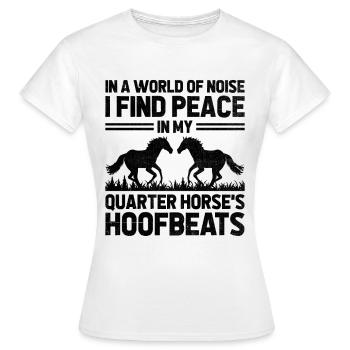 American Quarter Horse Equestrian Horse Lover Hors - T-shirt Femme - blanc - Devant - AI Model Female 172 dark (172cm)