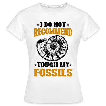 fossiles, paléontologue, collectionneur de fossiles, - T-shirt Femme - blanc - Devant - AI Model Female 172 dark (172cm)