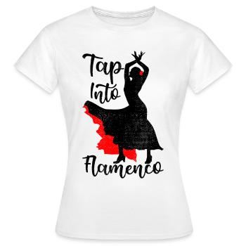 Danse sportive Danseuse Professeur de danse flamenco - T-shirt Femme - blanc - Devant - AI Model Female 172 dark (172cm)