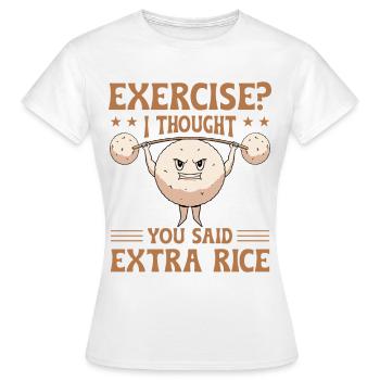 Bol de riz frit de cuisine asiatique - T-shirt Femme - blanc - Devant - AI Model Female 172 dark (172cm)