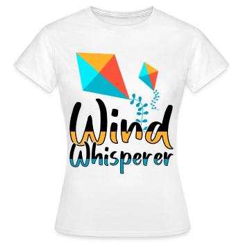 Fliege einen Drachen Hobby Wind Kiteboard Lustiges - Frauen T-Shirt - Weiß - Vorne - AI Model Female 172 dark (172cm)