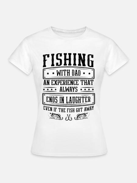 Angeln Papa Papa Fischer Childern Lustiger Fisch So - Frauen T-Shirt - Weiß