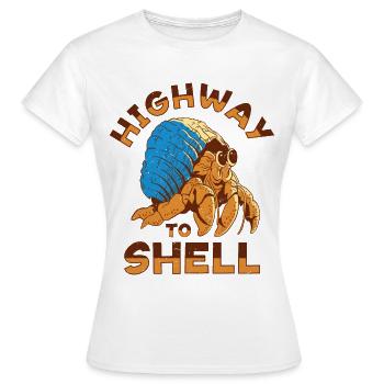 Fruits de mer, Fruits de mer, Moules, Bernard-l’ermite - T-shirt Femme - blanc - Devant - AI Model Female 172 dark (172cm)