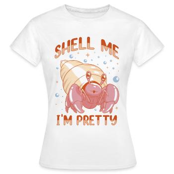 Fruits de mer, Fruits de mer, Moules, Bernard-l’ermite - T-shirt Femme - blanc - Devant - AI Model Female 172 dark (172cm)