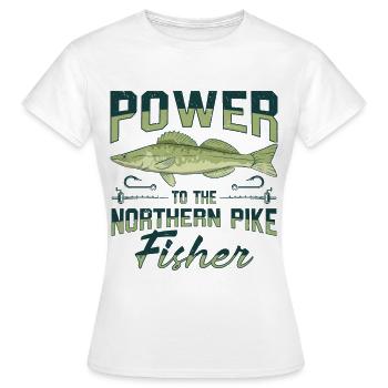 Fisherman Fisherman Fisherman Nordic Pike - Women's T-Shirt - white - Front - AI Model Female 172 dark (172cm)