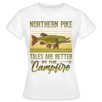 Fisherman Fisherman Fisherman Nordic Pike - Women's T-Shirt - white - Front - AI Model Female 172 dark (172cm)