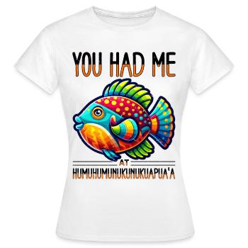 Humuhumunukunukuapua'a Riff-drückerfisch - Frauen T-Shirt - Weiß - Vorne - AI Model Female 172 dark (172cm)