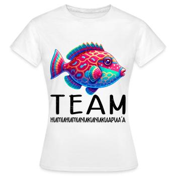 Humuhumunukunukuapua'a Riff-drückerfisch - Frauen T-Shirt - Weiß - Vorne - AI Model Female 172 dark (172cm)