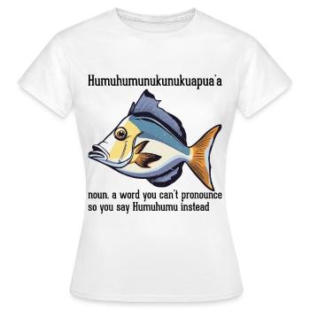 Humuhumunukunukuapua'a Riff-drückerfisch - Frauen T-Shirt - Weiß - Vorne - AI Model Female 172 dark (172cm)