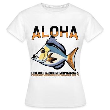 Humuhumunukunukuapua'a Riff-drückerfisch - Frauen T-Shirt - Weiß - Vorne - AI Model Female 172 dark (172cm)
