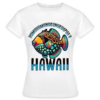 Humuhumunukunukuapua'a Riff-drückerfisch - Frauen T-Shirt - Weiß - Vorne - AI Model Female 172 dark (172cm)