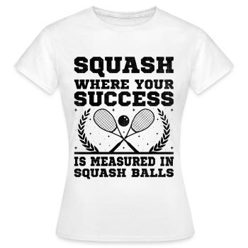 Joueur de squash Joueur de squash Joueur de tennis Raquetball Spor - T-shirt Femme - blanc - Devant - AI Model Female 172 dark (172cm)