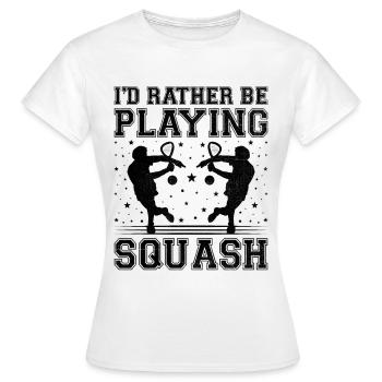 Joueur de squash Joueur de squash Joueur de tennis Raquetball Spor - T-shirt Femme - blanc - Devant - AI Model Female 172 dark (172cm)