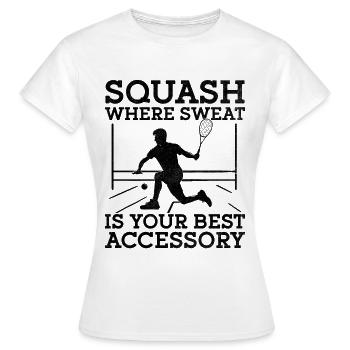 Squashspieler Squash-Tennisspieler Raquetball-Spor - Frauen T-Shirt - Weiß - Vorne - AI Model Female 172 dark (172cm)