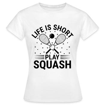 Squashspieler Squash-Tennisspieler Raquetball-Spor - Frauen T-Shirt - Weiß - Vorne - AI Model Female 172 dark (172cm)