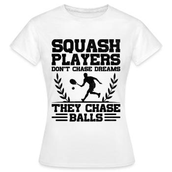 Joueur de squash Joueur de squash Joueur de tennis Raquetball Spor - T-shirt Femme - blanc - Devant - AI Model Female 172 dark (172cm)
