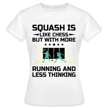 Squashspieler Squash-Tennisspieler Raquetball-Spor - Frauen T-Shirt - Weiß - Vorne - AI Model Female 172 dark (172cm)