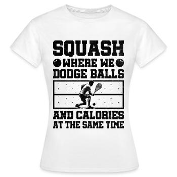 Squashspieler Squash Tennisspieler Raquetball Spor - Frauen T-Shirt - Weiß - Vorne - AI Model Female 172 dark (172cm)