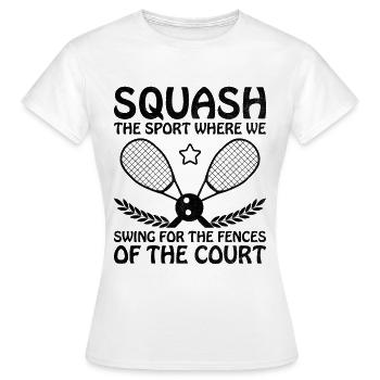 Squashspieler Squash-Tennisspieler Raquetball-Spor - Frauen T-Shirt - Weiß - Vorne - AI Model Female 172 dark (172cm)