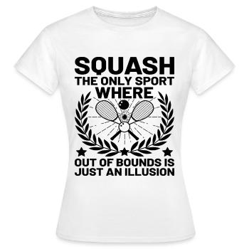 Joueur de squash Joueur de squash Joueur de tennis Raquetball Spor - T-shirt Femme - blanc - Devant - AI Model Female 172 dark (172cm)