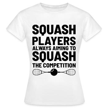 Squashspieler Squash-Tennisspieler Raquetball-Spor - Frauen T-Shirt - Weiß - Vorne - AI Model Female 172 dark (172cm)